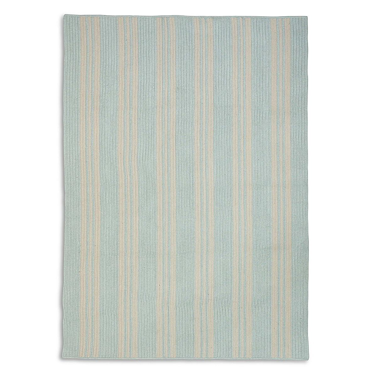 Sunbrella Stripe Rug - Bluebell