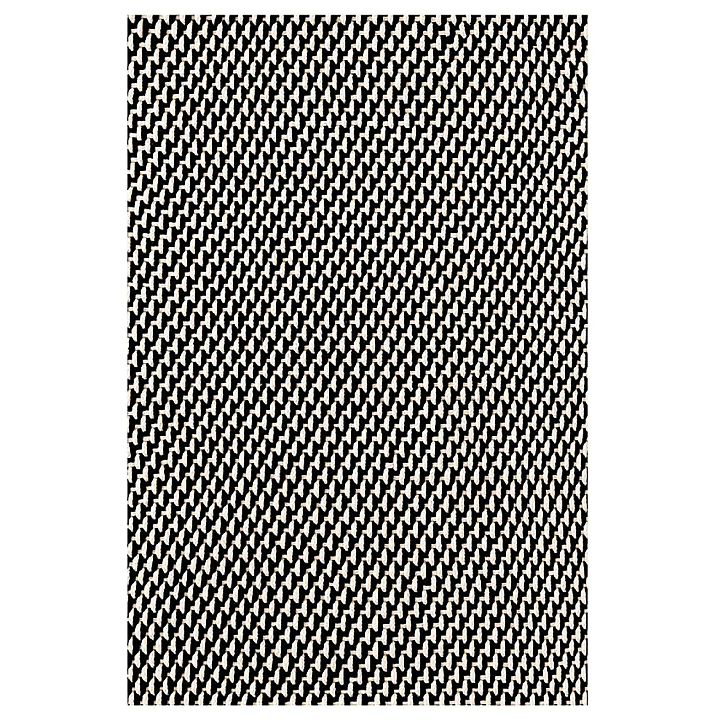 Two-Tone Rope Black/Ivory Indoor/Outdoor Rug