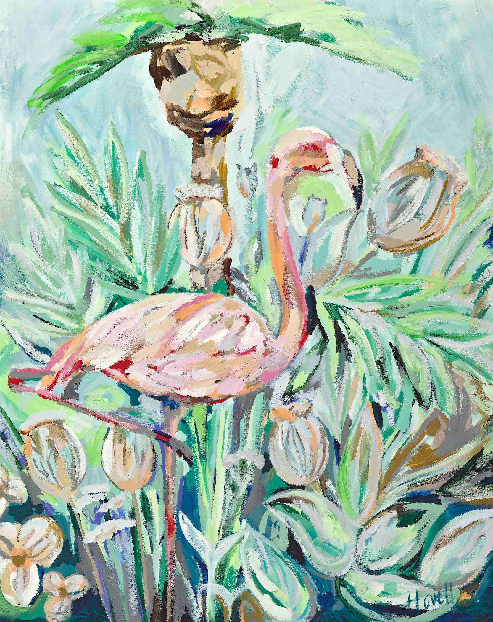 Kim-Hovell-Flamingo-Folliage-24x30_11_web.png