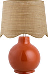 Maine Cottage Droplet Round Red Ceramic Table Lamp with Scallop Shade | Maine Cottage® 