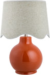 Maine Cottage Droplet Round Red Ceramic Table Lamp with Scallop Shade | Maine Cottage® 