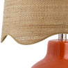 Maine Cottage Droplet Round Red Ceramic Table Lamp with Scallop Shade | Maine Cottage® 