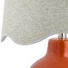 Maine Cottage Droplet Round Red Ceramic Table Lamp with Scallop Shade | Maine Cottage® 