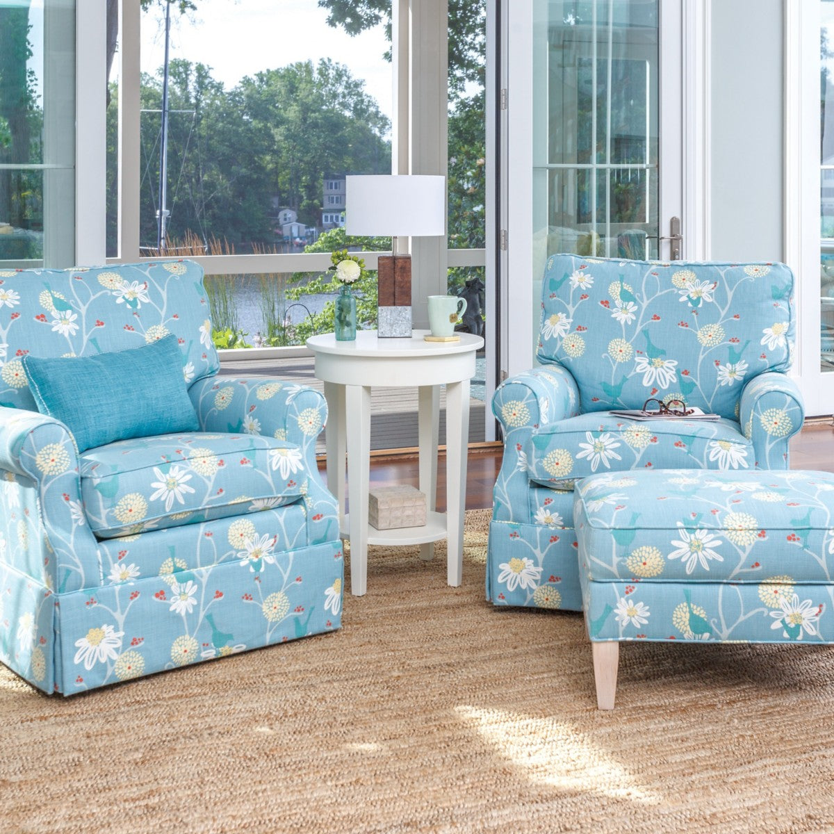 Coastal chair best sale with ottoman