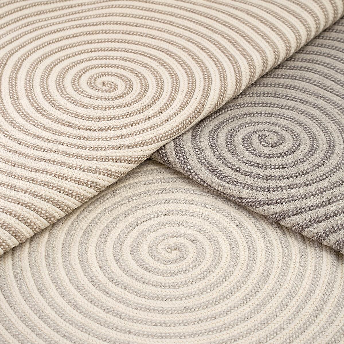 Spiral Circular Wool Rugs in Ivory140x140cm (Circle)